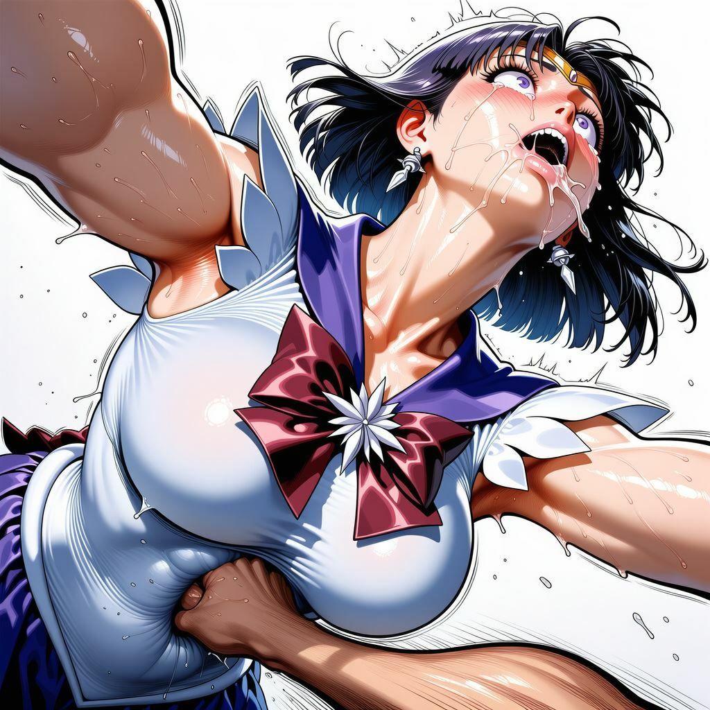 サンプル画像1:美少女戦士サターンの弱点は腹だった 〜逆流するほたるちゃん〜(ラブリーパンチ（パロディ）) [d_719355]