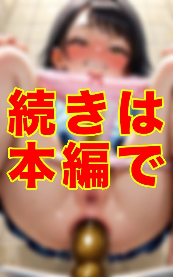 【エロ漫画】放課後の個室、格闘する彼女──。誰も来ないで。苦悶に満ちた我慢の表情。5