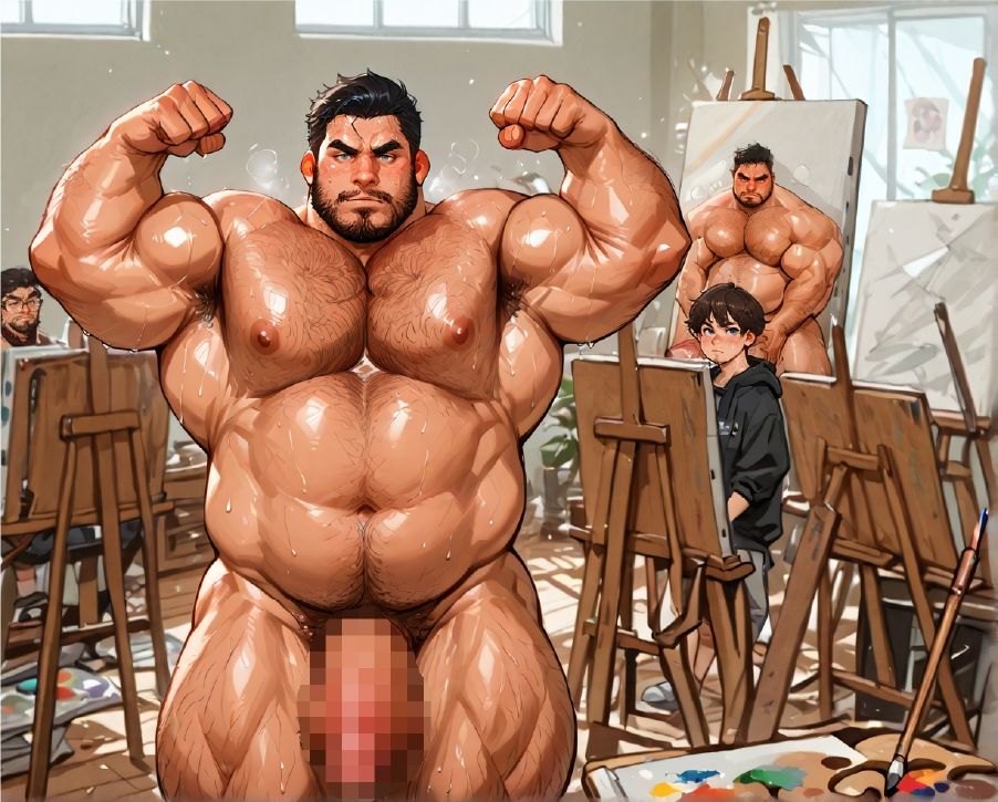 ガチムチ・マッチョ・ガチポチャゲイCG集83-ヌードモデル サンプル2