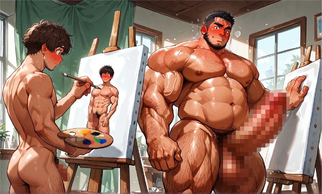 ガチムチ・マッチョ・ガチポチャゲイCG集83-ヌードモデル サンプル3