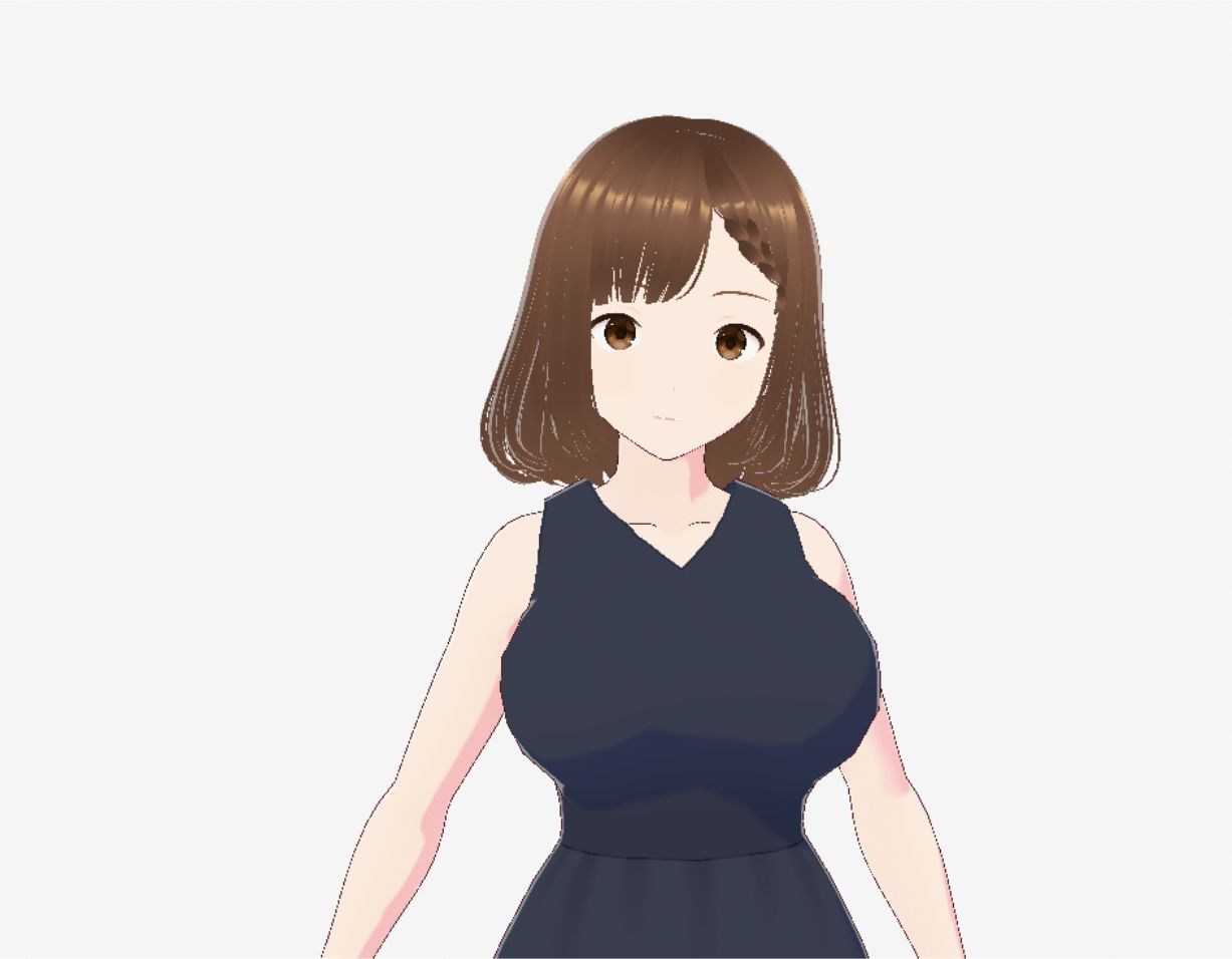 サンプル画像3:黒いワンピースの巨乳のお姉さん（セリフなし  3DCGモデル  イラスト集）(シックススイートナイン) [d_719438]