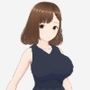 黒いワンピースの巨乳のお姉さん（セリフなし  3DCGモデル  イラスト集）