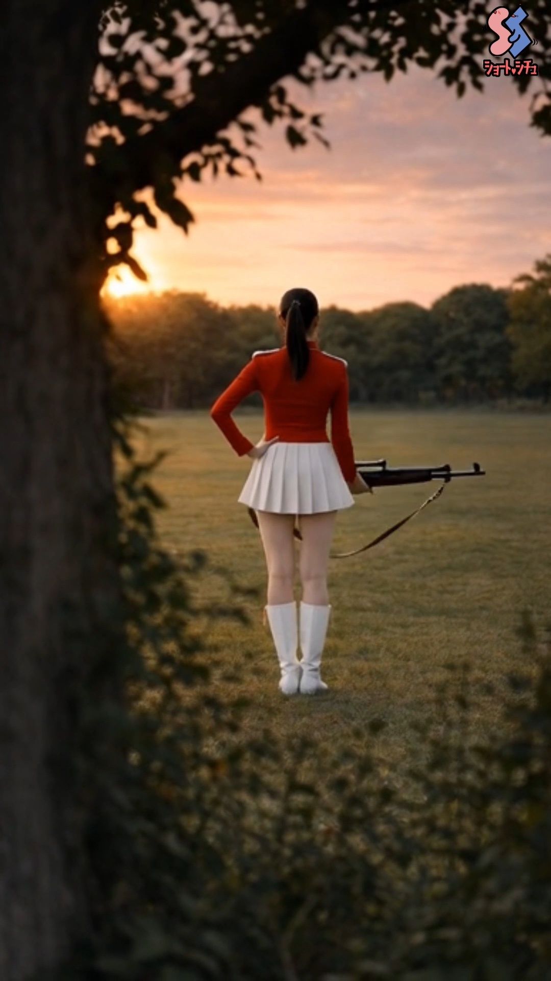 サンプル画像3:気絶した儀仗隊員を実習室で(ショート・シチュ) [d_719596]