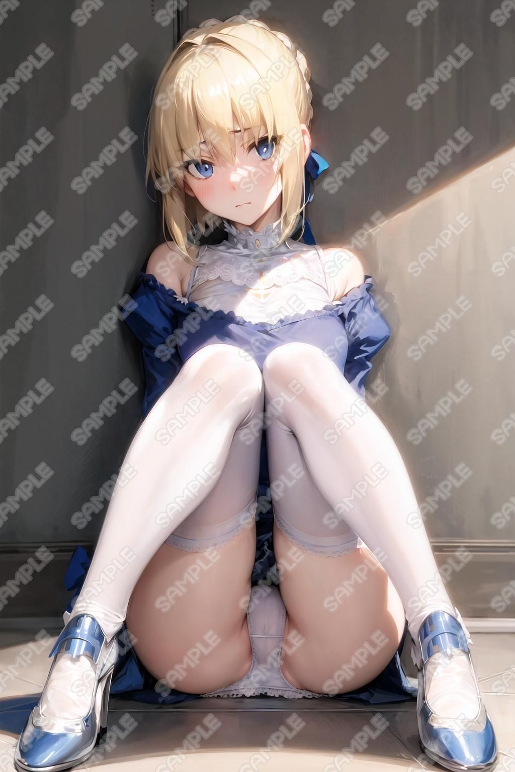 キャラフェチ  騎士王  体育座りパンチラ編2 画像1