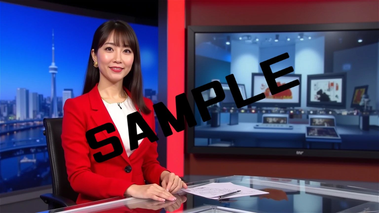 AIフェチフォト集vol.42 女子アナフェチ 写真集:『放送事故:カメラの消えたスタジオで』 画像4