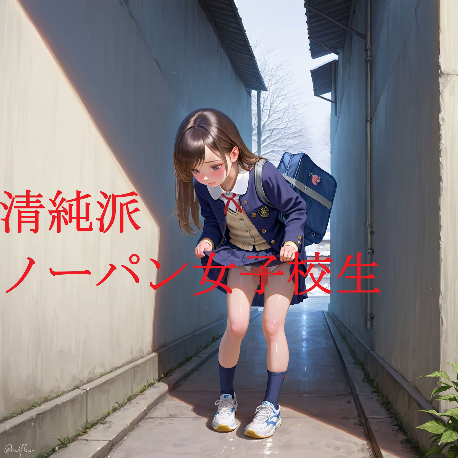 冬の制服女子校生（2） -スカートの中、見せてもらってイイですか？ もしよかったらスカート、脱いでもらってイイですか？- サンプル画像 6