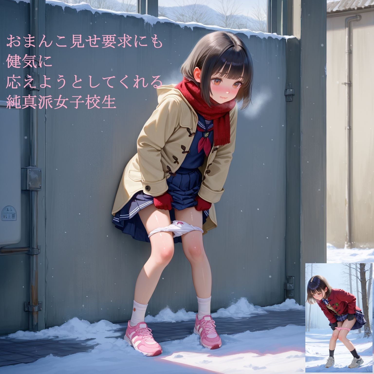 冬の制服女子校生（2） -スカートの中、見せてもらってイイですか？ もしよかったらスカート、脱いでもらってイイですか？- サンプル画像 7