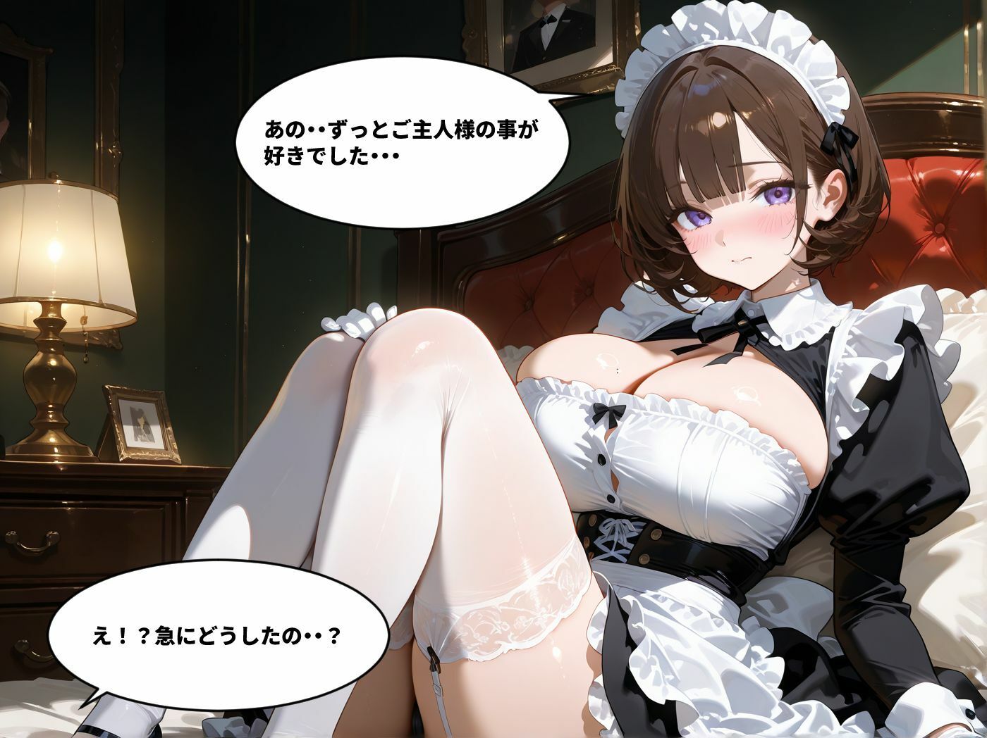 【エロ漫画】あまあまな巨乳メイドと一晩中ラブラブセックス2