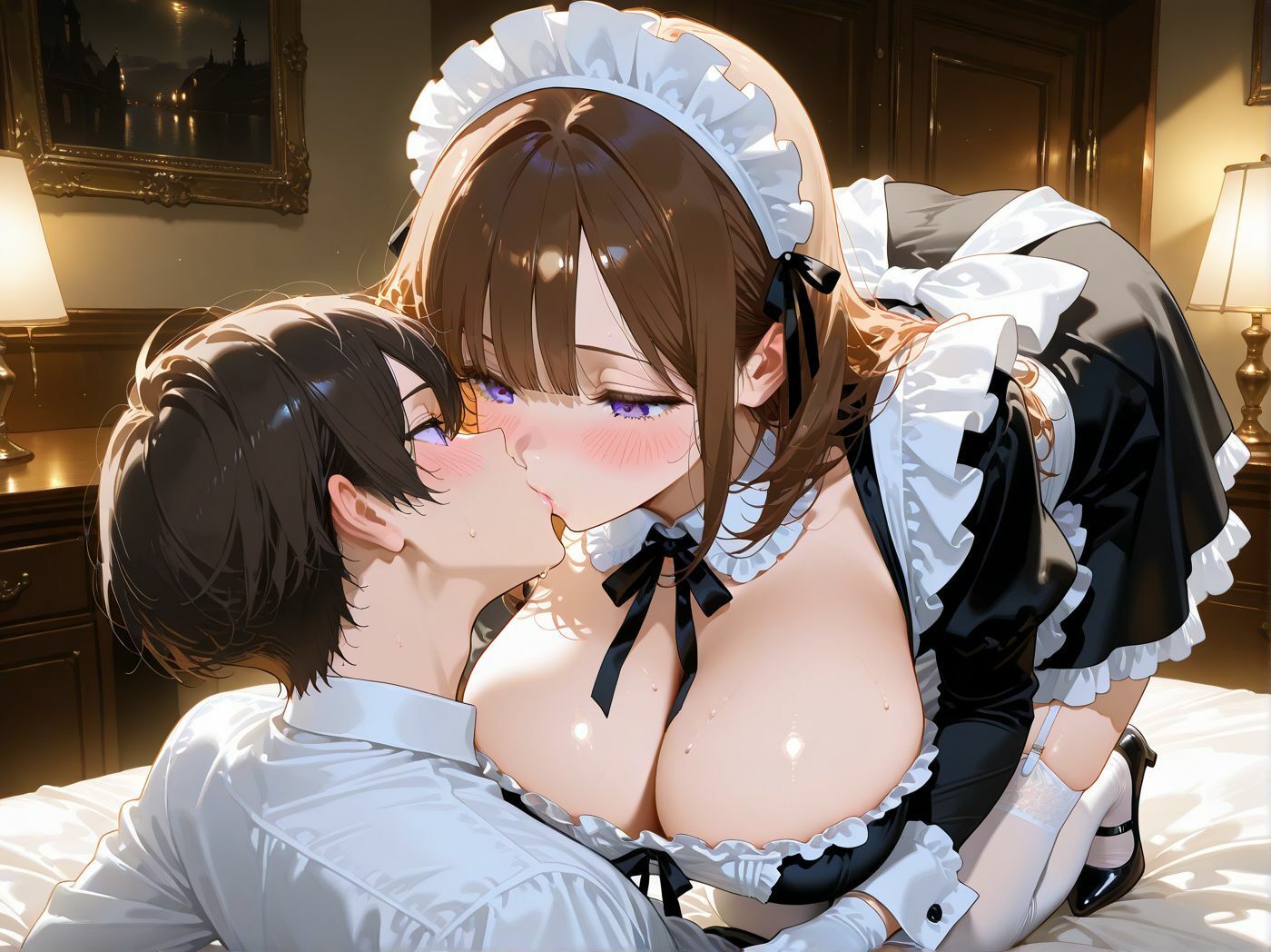 サンプル画像3:あまあまな巨乳メイドと一晩中ラブラブセックス(ぴくぴくらんど) [d_720096]