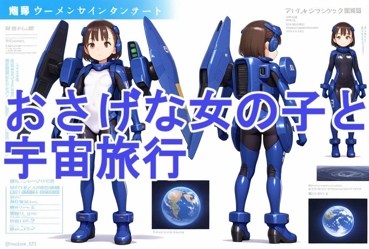 【エロ漫画】【動画付き】おさげな女の子と宇宙旅行2