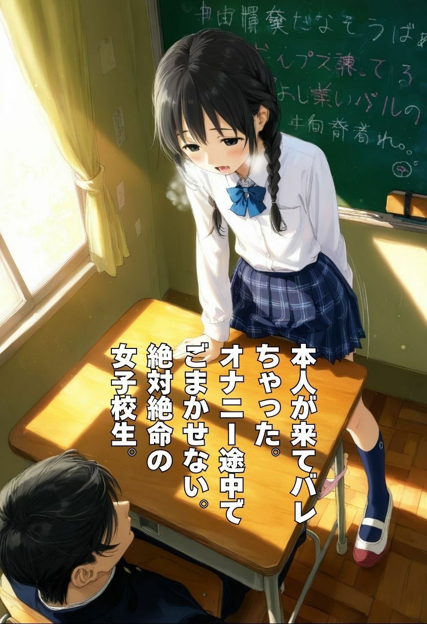 放課後の教室で角オナニーしてたらバレちゃった女子校生。思春期セックス 画像2
