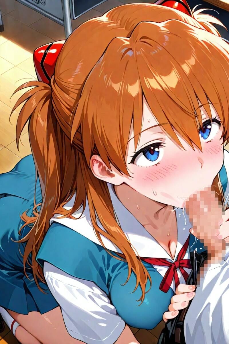 サクッとシリーズ！ 巨乳ア〇カ・ラングレーと碇シ〇ジ 教室制服編 フェラ イラマチオ バイブ 挿入 中出し 合計500枚 サンプル1