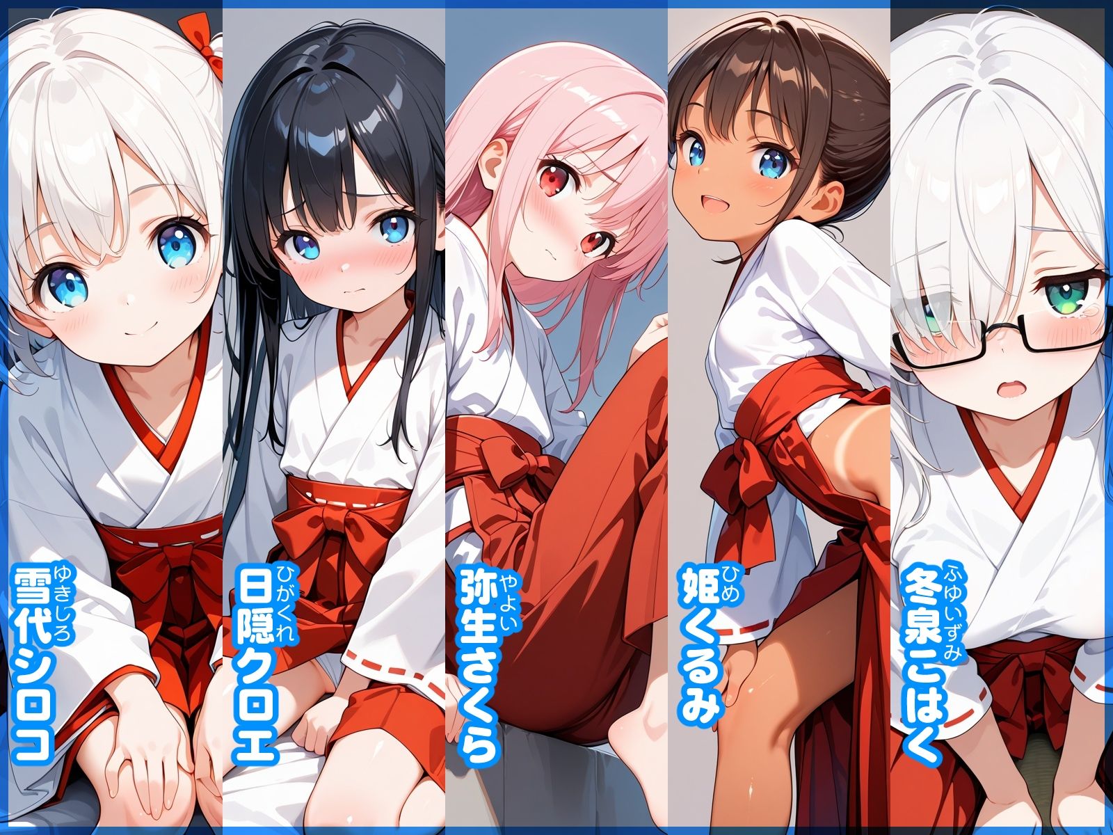 【エロ漫画】【あおいろ＊グラフィ】巫女服少女15人2026年01月号3