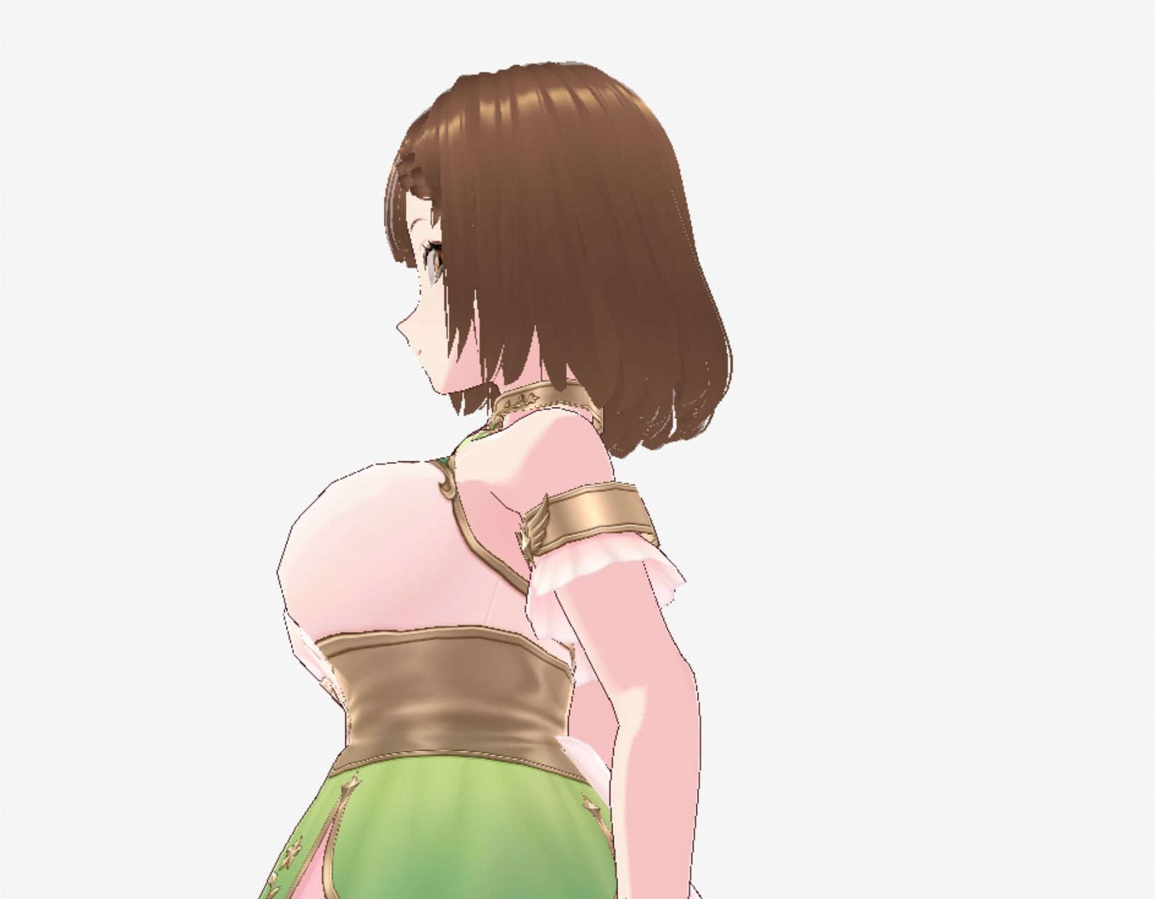 サンプル画像1:少しファンタジーっぽい衣装の巨乳のお姉さん（セリフなし  3DCGモデル  イラスト集）(アンリアルパイヤン) [d_720582]