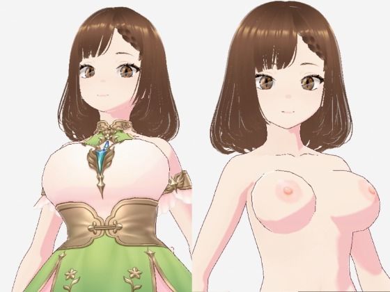 少しファンタジーっぽい衣装の巨乳のお姉さん（セリフなし  3DCGモデル  イラスト集）【アンリアルパイヤン】