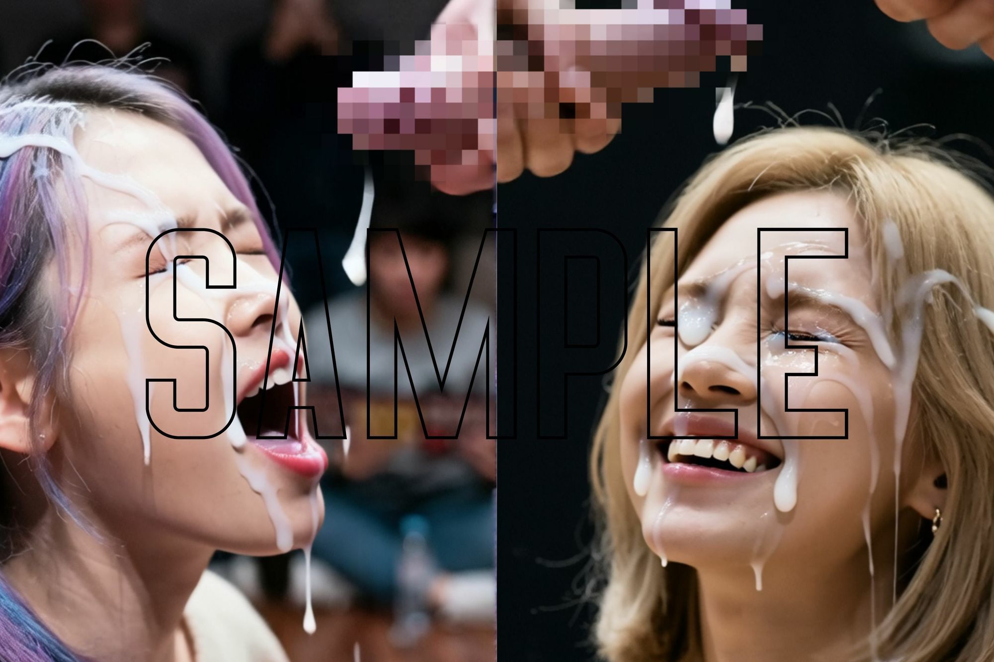 サンプル画像1:【縦動画】K-POP ぶっかけファンミーティング【おためし版】(B.B.I .(Bukker’s BUKKAKE Images)) [d_720612]