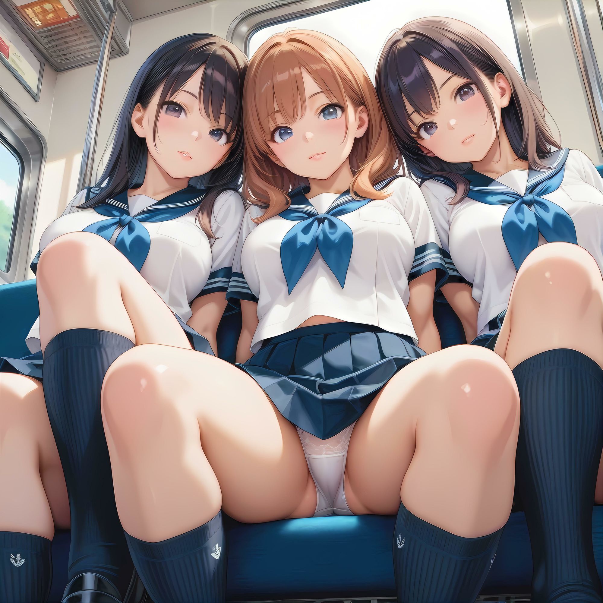 サンプル画像6:AIイラストフェティシズム『ハイソックス』と『パンチラ』(AI美女NANTANO) [d_720751]