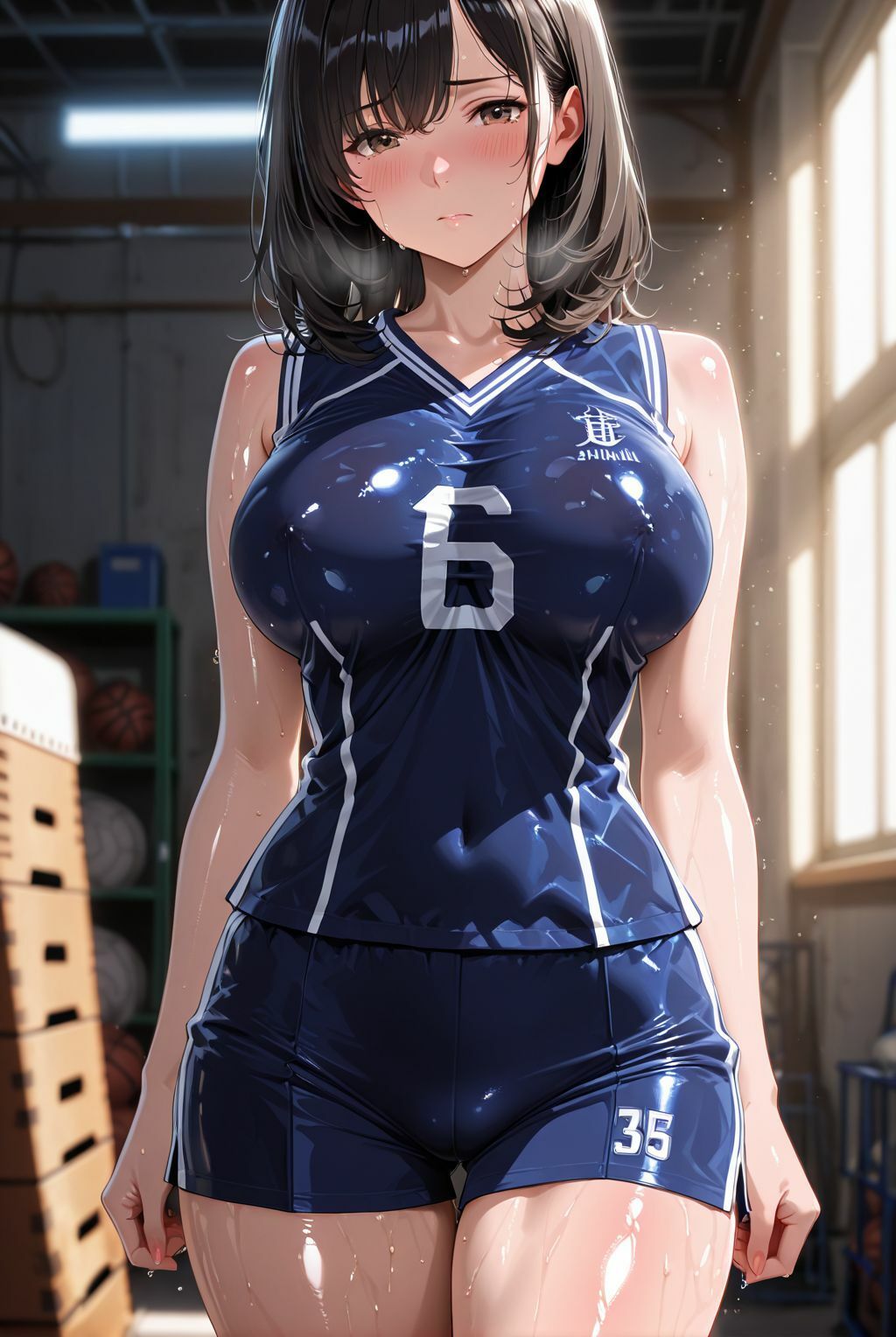 【エロ漫画】爆乳バレー部女子校生キモおじ性指導1