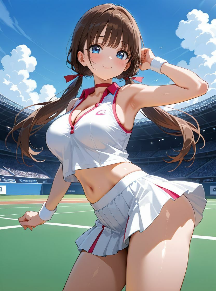 試合後、火照りが残ったテニス女子 〜汗だくで、ムチムチが隠せなくなるまで〜 画像1