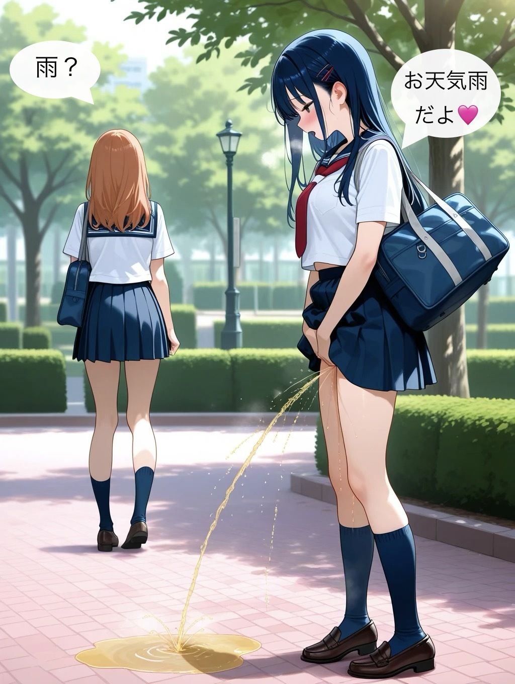 【エロ漫画】公園でゴミ拾いの校外学習6