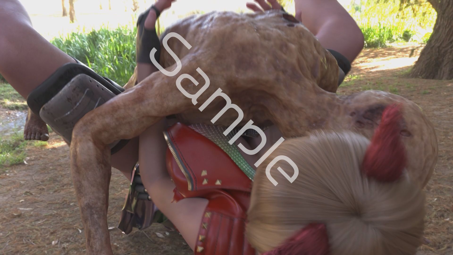 【△100】友梨が主人公のMMORPG『編隊コレクション:Re』ゲーム動画(Vol.03:ゾンビの集団によるレ○プ被害に遭ってしまう:正常位2) 画像3