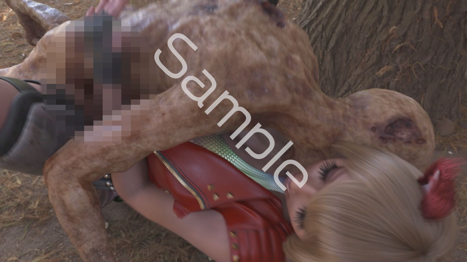 【△100】友梨が主人公のMMORPG『編隊コレクション:Re』ゲーム動画(Vol.03:ゾンビの集団によるレ○プ被害に遭ってしまう:正常位2) 画像4