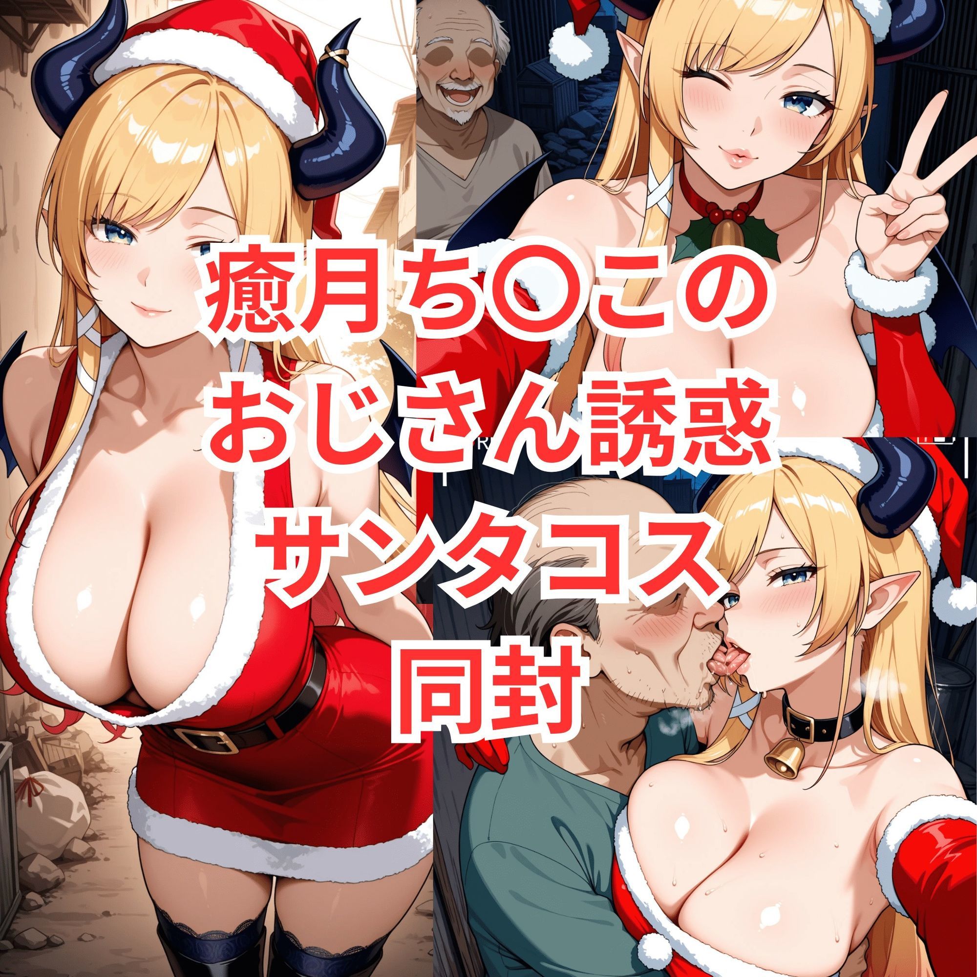 ショタ狩りしてたサンタノ〇ルをお仕置きセックス+サンタ癒月ち〇こと路地裏のおじさん達 画像6