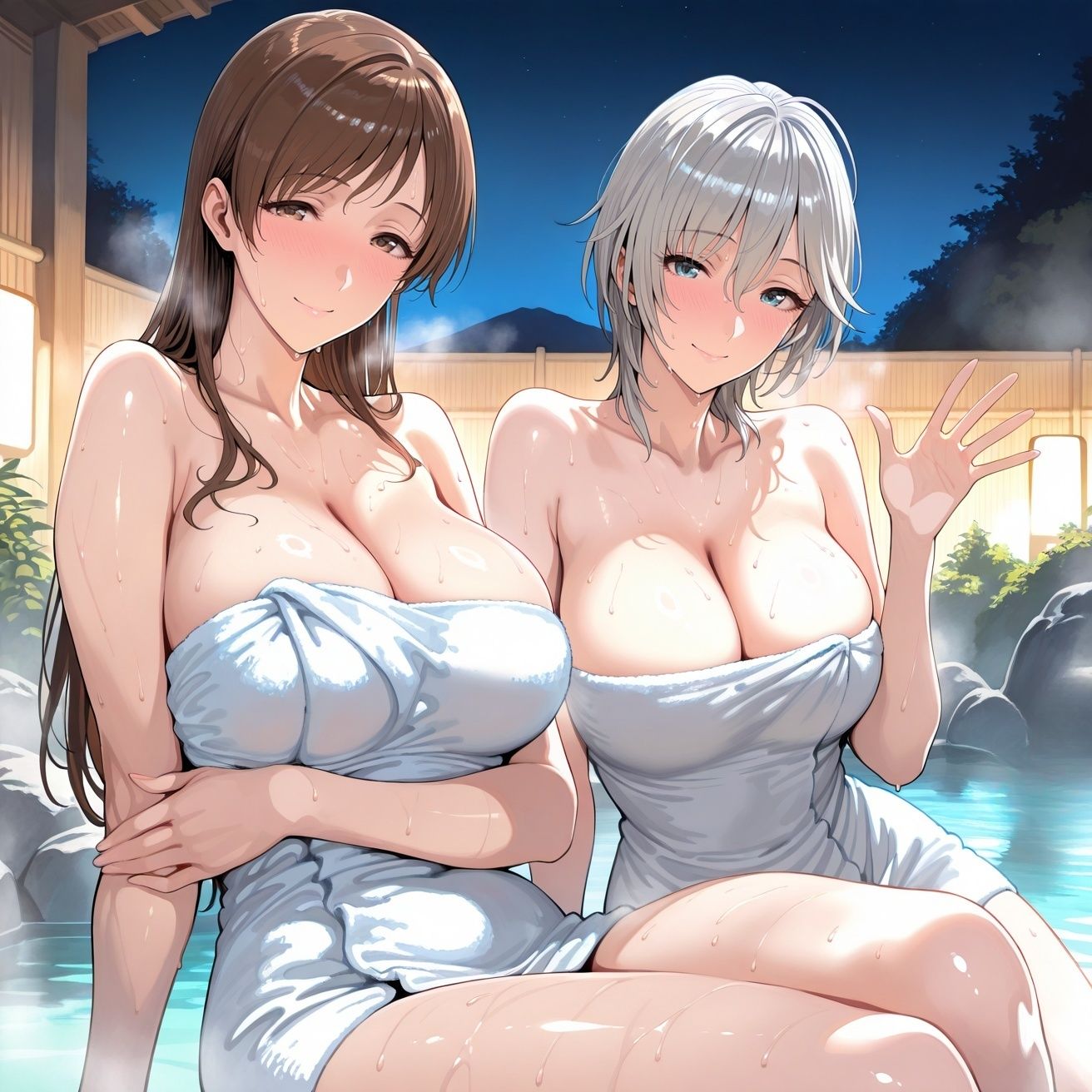 新○美○＆アナ○タシアin温泉1