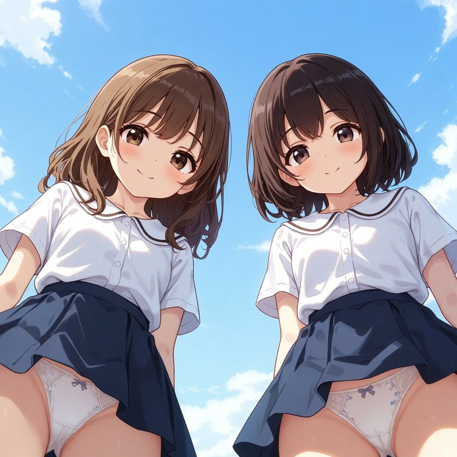 【エロ漫画】見上げパンチラ part2【AIイラスト集】4