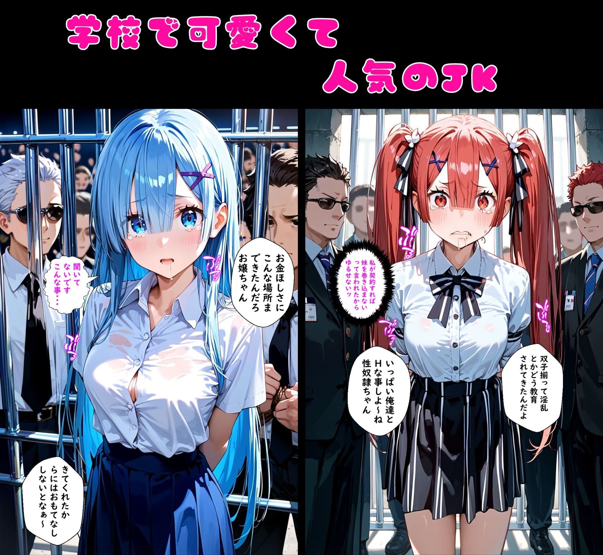 2人の狙われたJK 性奴●化計画【監禁編】(澪・紅羽) 画像2