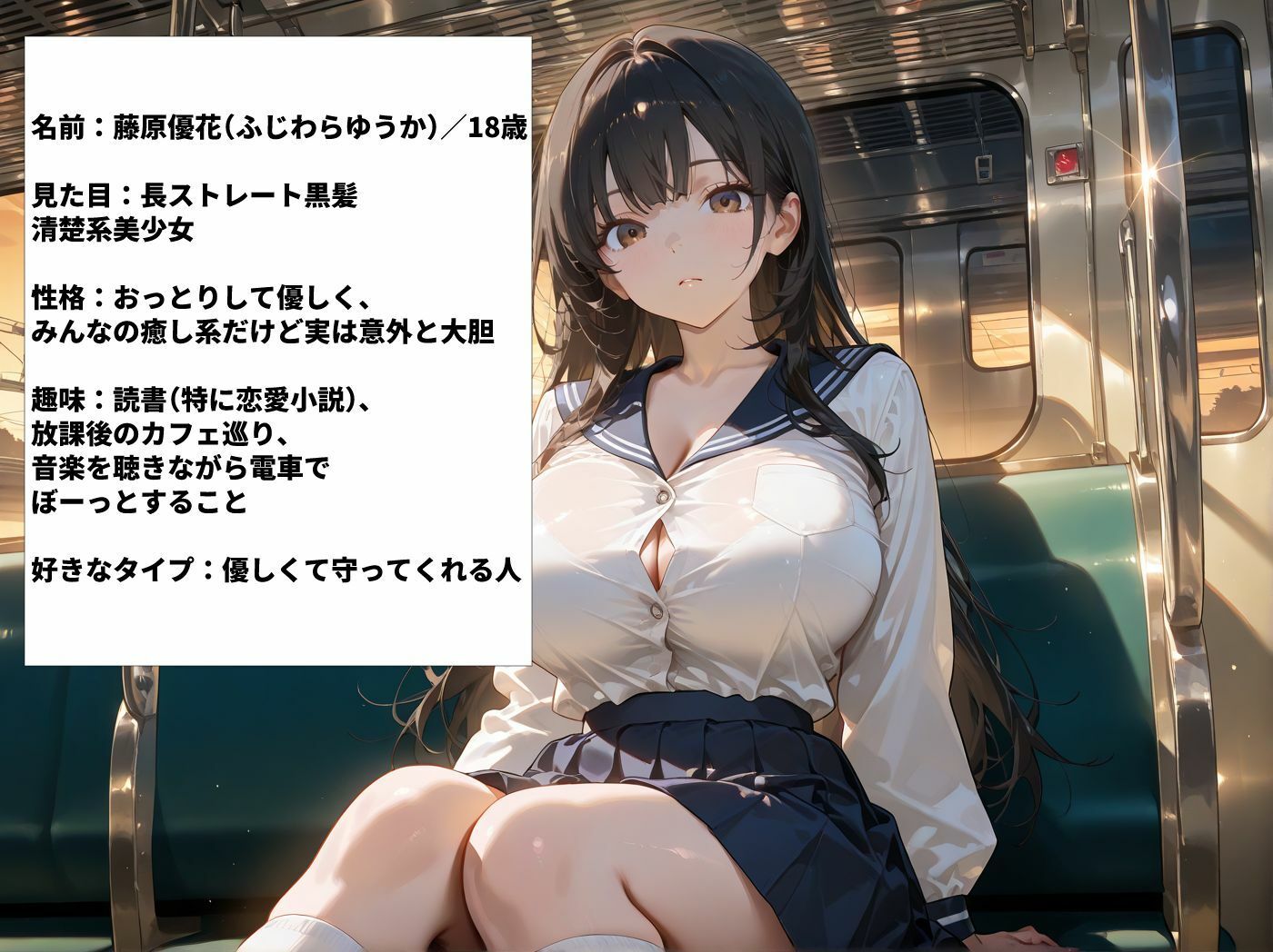 【禁断】電車で巨乳JK3人をハメちゃう一部始終 画像1