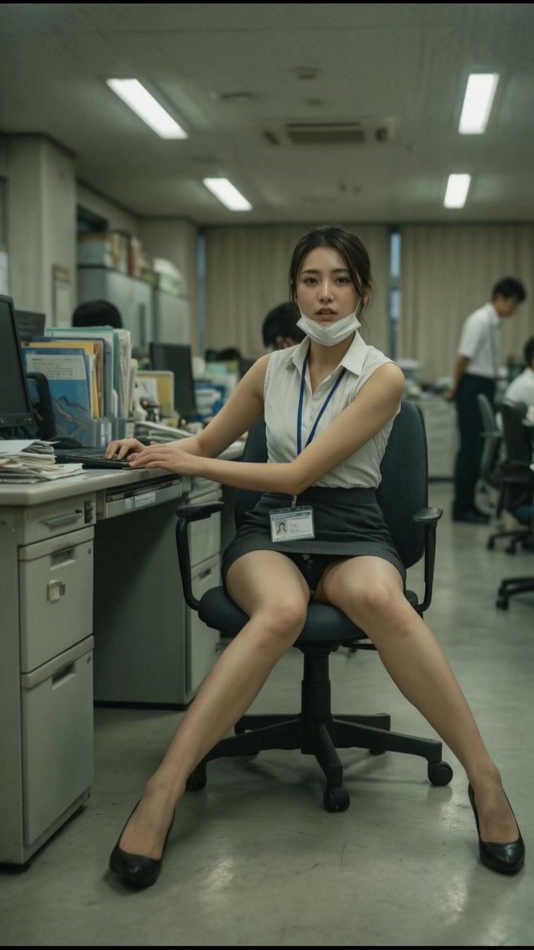 サンプル画像2:セクシーすぎる職員(AI Library) [d_722189]