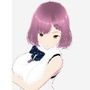 白いワンピース姿に薄いパープルヘアのお姉さん（セリフなし  3DCGモデル  イラスト集）