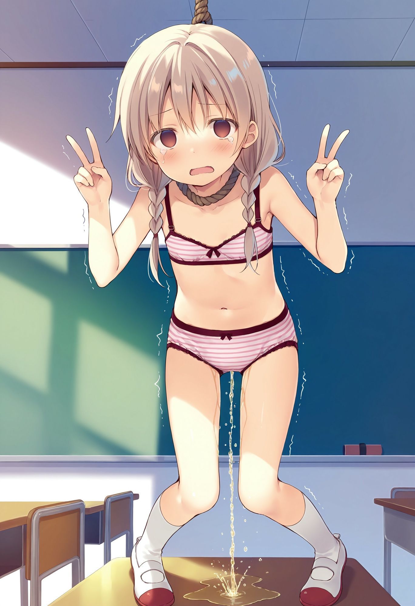 委員長を首吊りでお漏らしさせる サンプル5