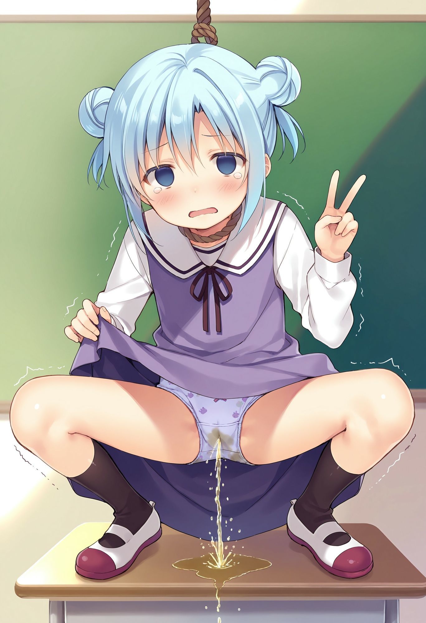 委員長を首吊りでお漏らしさせる サンプル7