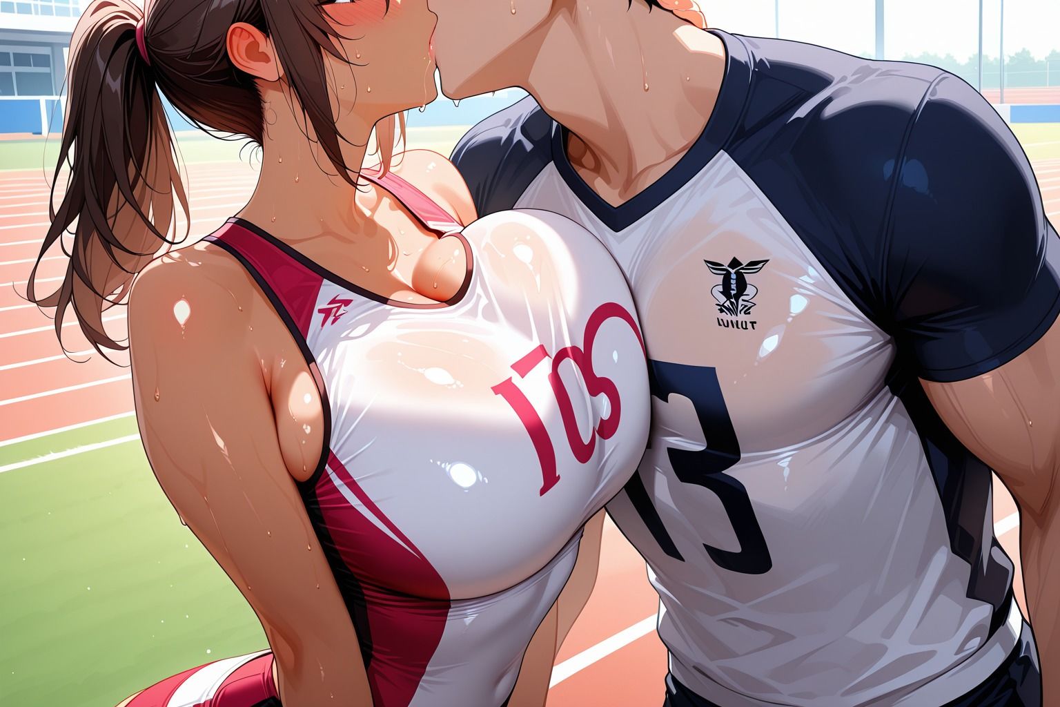 爆乳学園陸上部は合宿中の肉便器 -褐色編- サンプル2