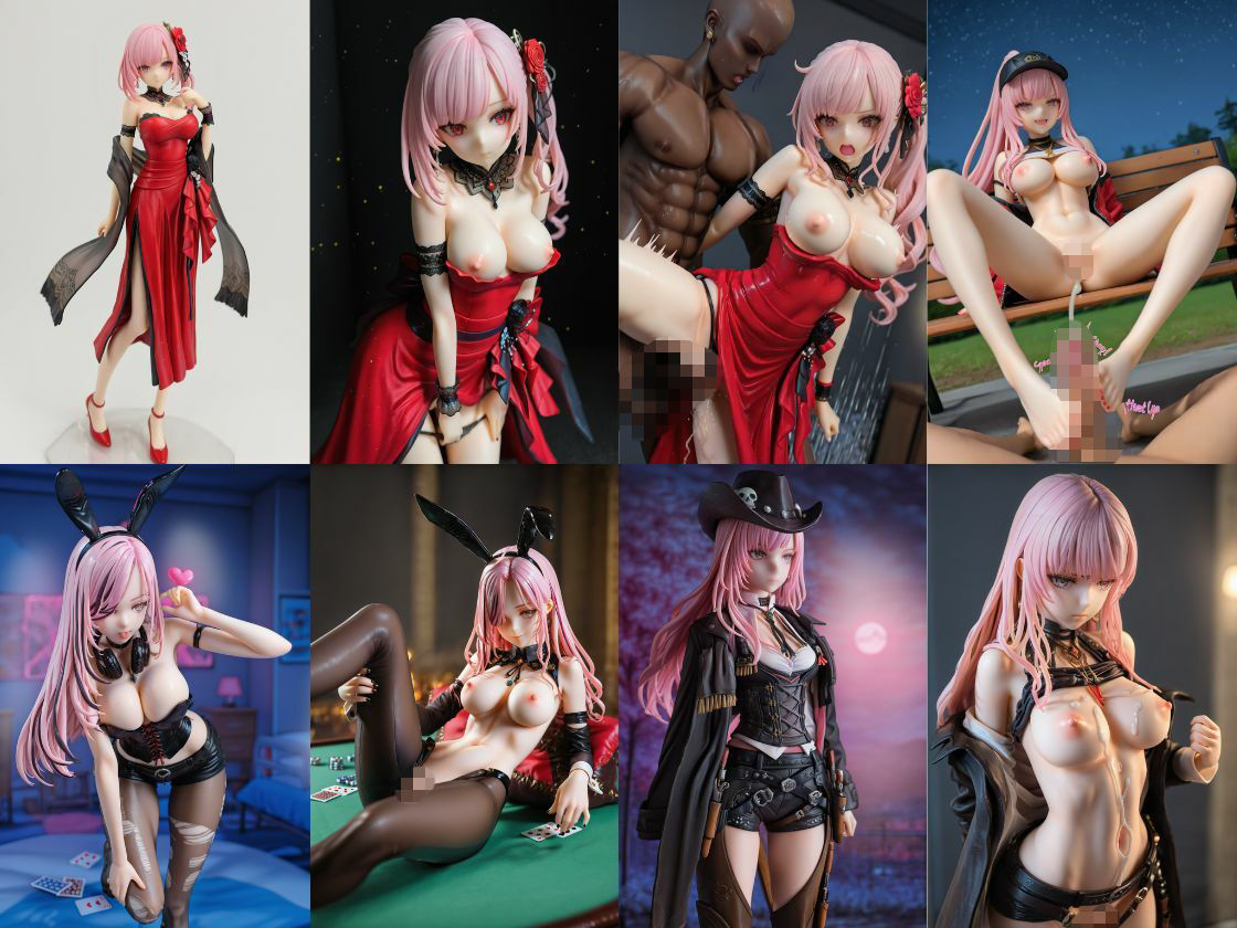 サンプル画像3:森カリ〇ペ フィギュア風イラストコレクション(のこ（noko）) [d_722429]