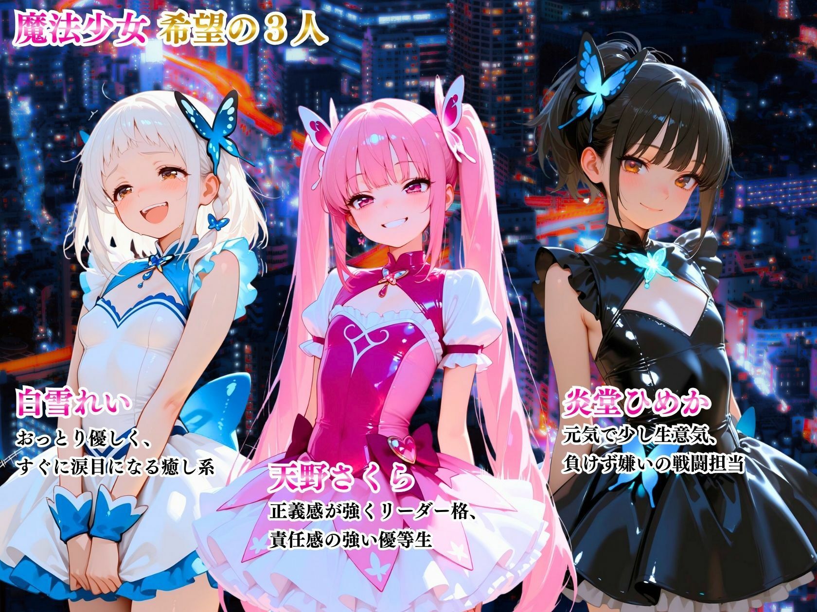 魔法少女 希望の3人 完全敗北 拘束公開刑『挿れられたって屈しない…』 エロ漫画3