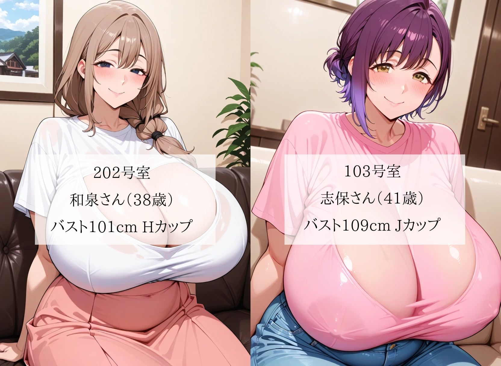 サンプル画像1:爆乳シンママ限定アパートの管理人になったボク…お仕事は「個人面談」という名の欲求不満熟女の性欲処理でした＜セリフ付CG集＞(熟めろん) [d_722674]