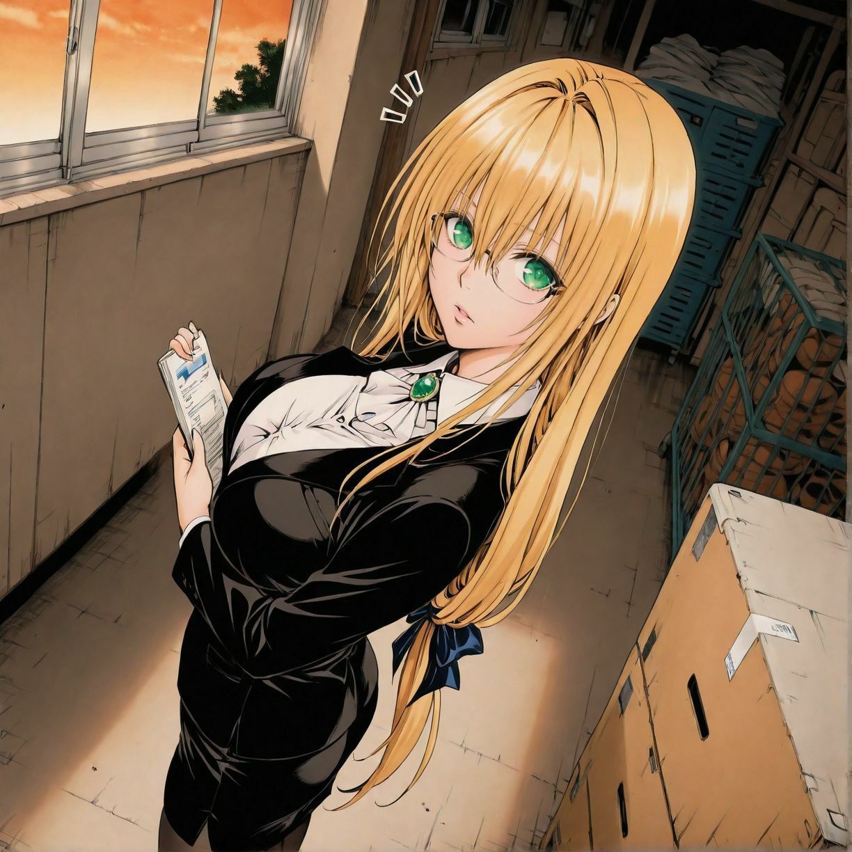 体育倉庫で油断した女教師の背後から無言で強●セックス サンプル1