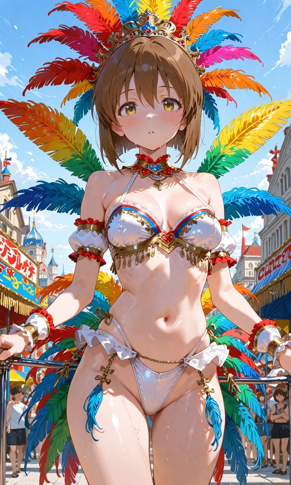 サンプル画像2:ア○マス・カーニバル！踊る情熱的なアイドルたちのエッチなグラビア撮影（89枚）(日曜日のままま AIイラスト個人製作) [d_723076]