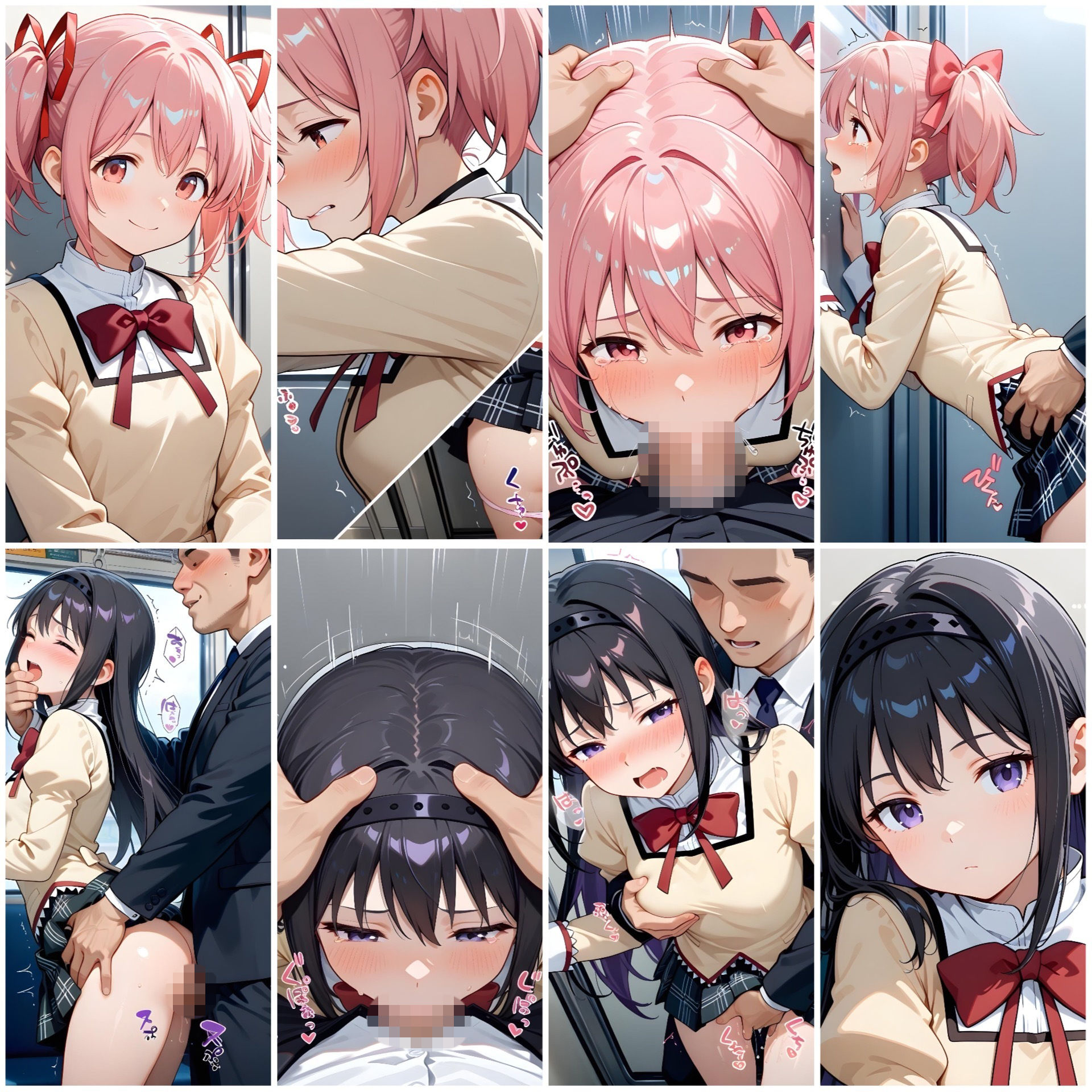 【エロ漫画】汚され魔法少女〜痴○電車編〜1