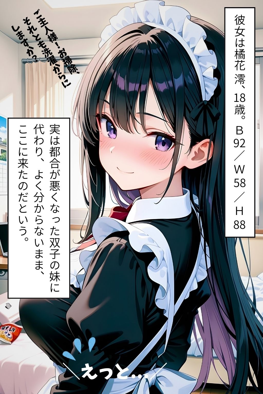 サンプル画像3:ご褒美レンタルメイド  〜 清楚な処女メイドが快感を知るまで（前編）〜(ふんわりしすたーず) [d_723117]