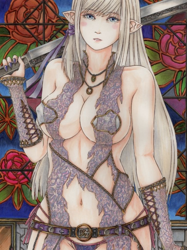 【エロ漫画】『化物語  傷物語』キスショット・アセロラオリオン・ハートアンダーブレード  忍野忍  パンク風（アナログ系、コピック作品）1