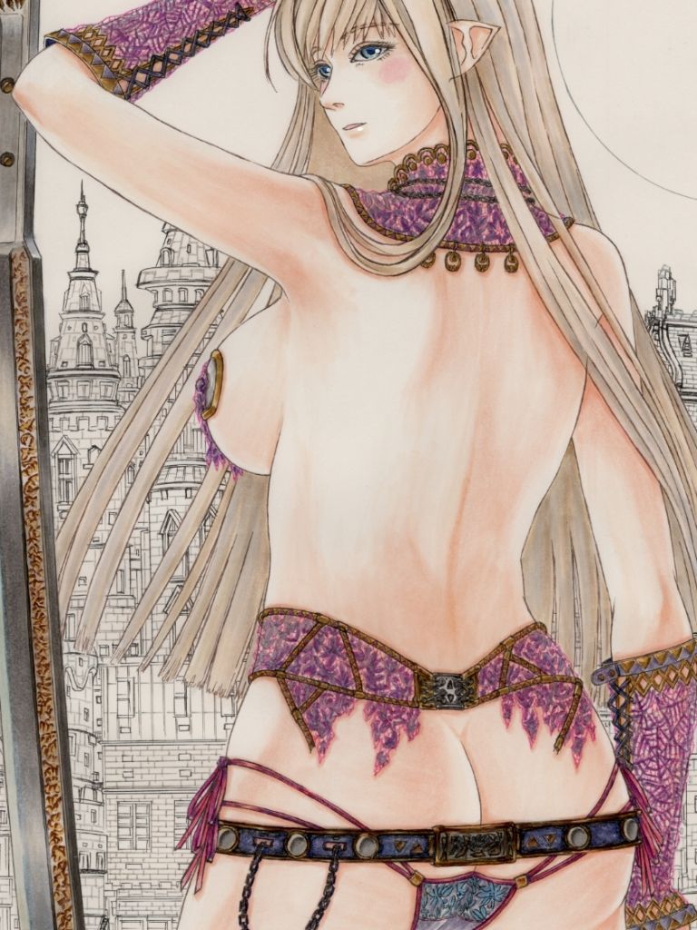 【エロ漫画】『化物語  傷物語』キスショット・アセロラオリオン・ハートアンダーブレード  忍野忍  パンク風（アナログ系、コピック作品）2