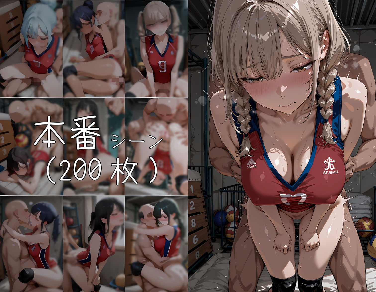 密室の体育倉庫で犯●れるバレー部 画像8