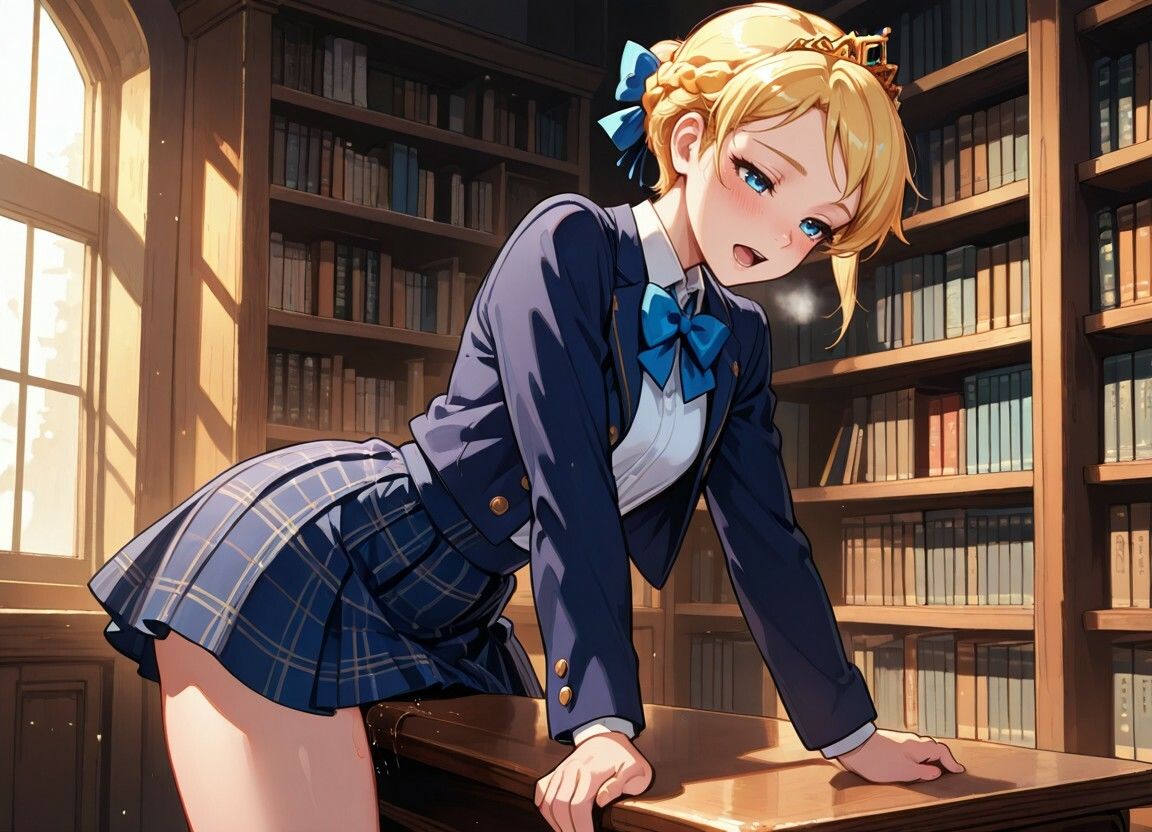 清純プリンセスの図書館・背徳種付け 〜本の香りに包まれて、制服の奥まで〜 サンプル6