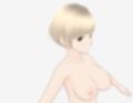ショートヘアの浴衣のお姉さん（セリフなし  3DCGモデル  イラスト集）