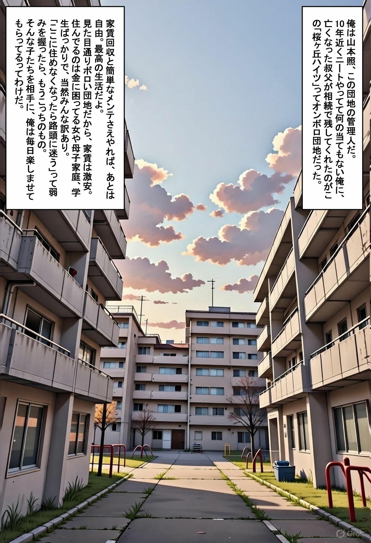 【エロ漫画】相続団地は俺得ハーレムな件1