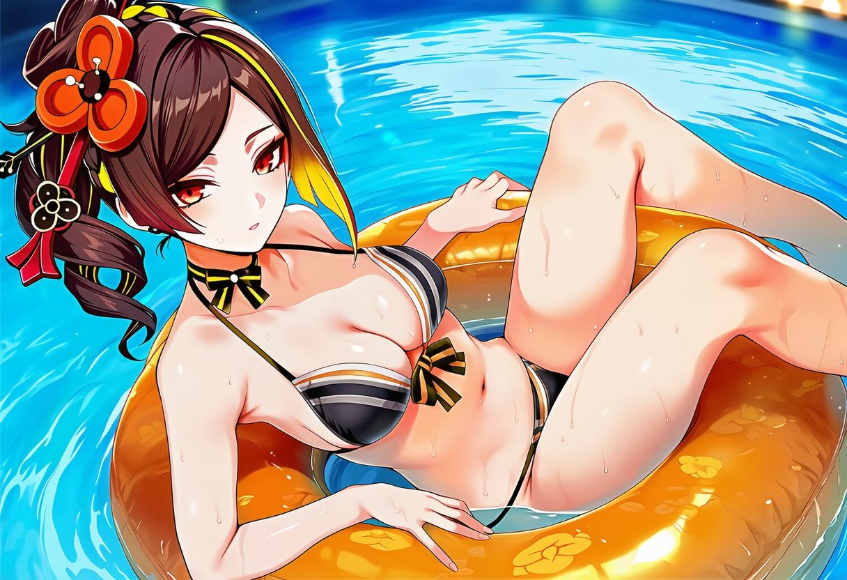 原◯ 千◯ 水着グラビアイラスト集 画像1